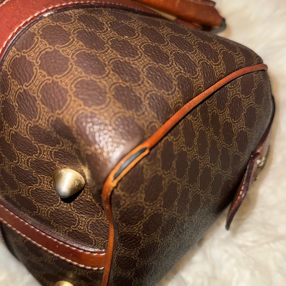 Celine Triomphe Macadam Monogram Logo Speedy 30 Boston Vintage Bag GUC - Picture 12 of 15